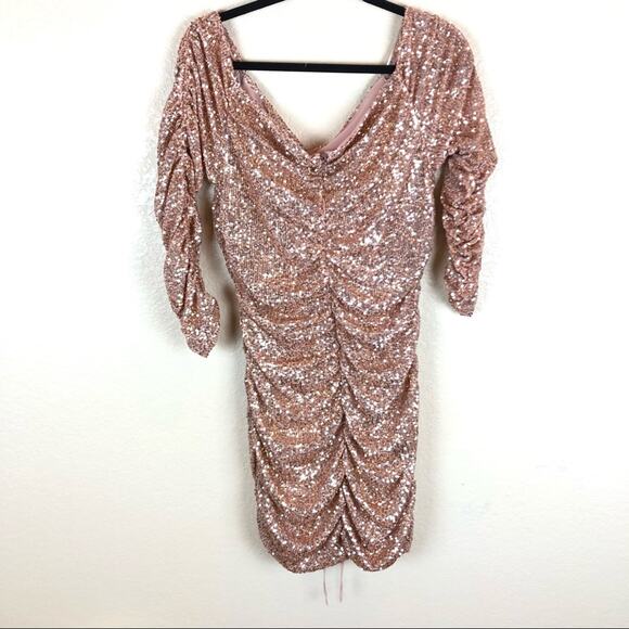 NWT Zara Blogger Draped Sequin Dress. - Picture 11 of 16
